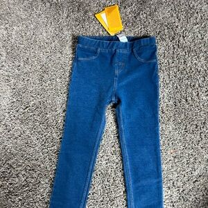 H&M Blue Denim Straight-Leg Jeans with Elastic Waistband